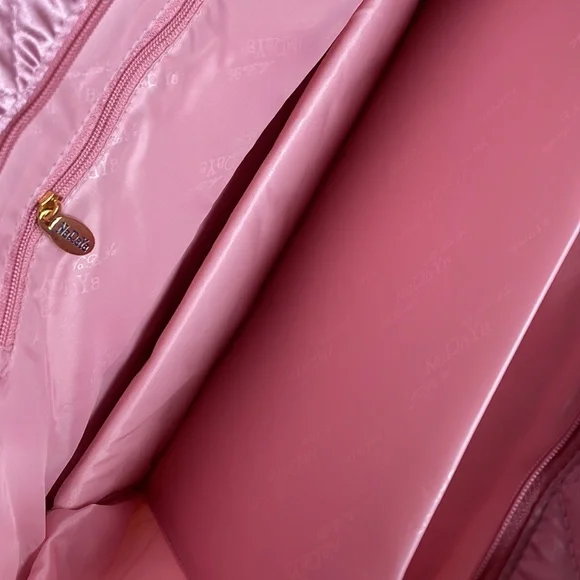 Naraya checkered pink quilted bow tote shoulder bag - Picture 6 of 15